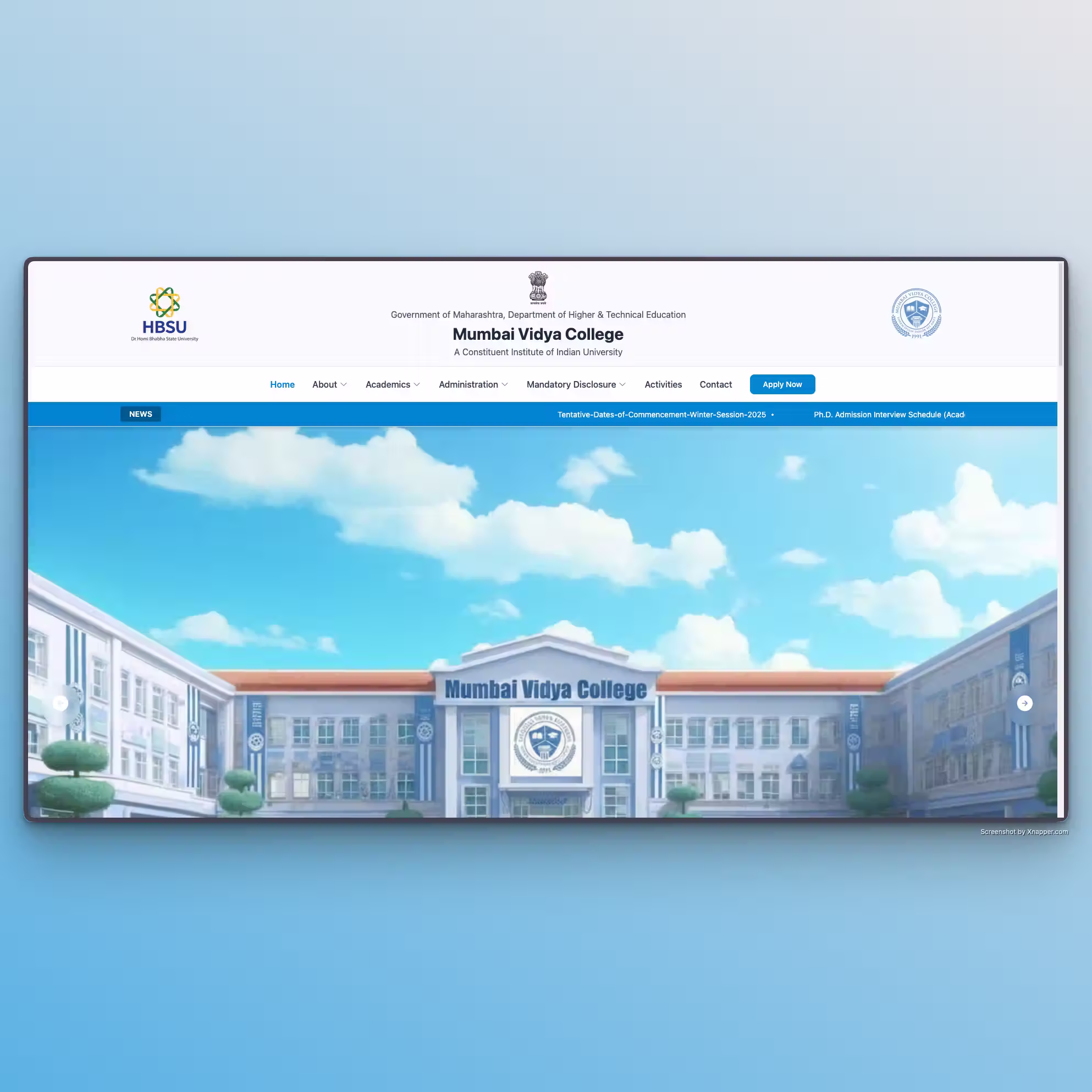Mumbai Vidya College – College Website